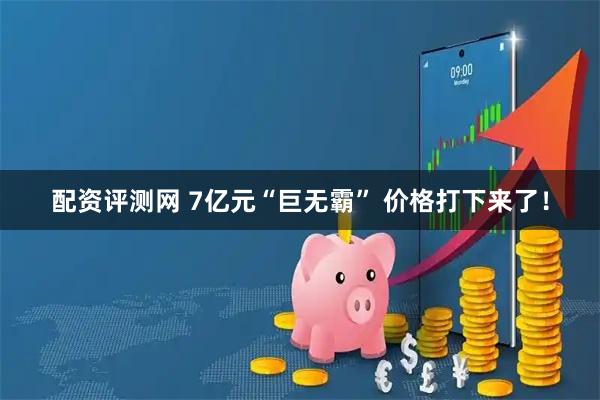 配资评测网 7亿元“巨无霸” 价格打下来了！